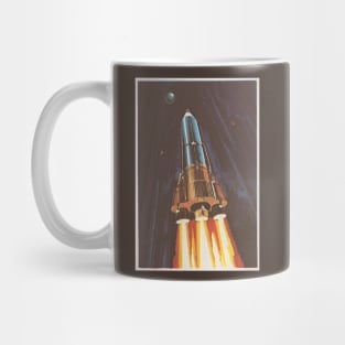 Retro moon rocket Mug